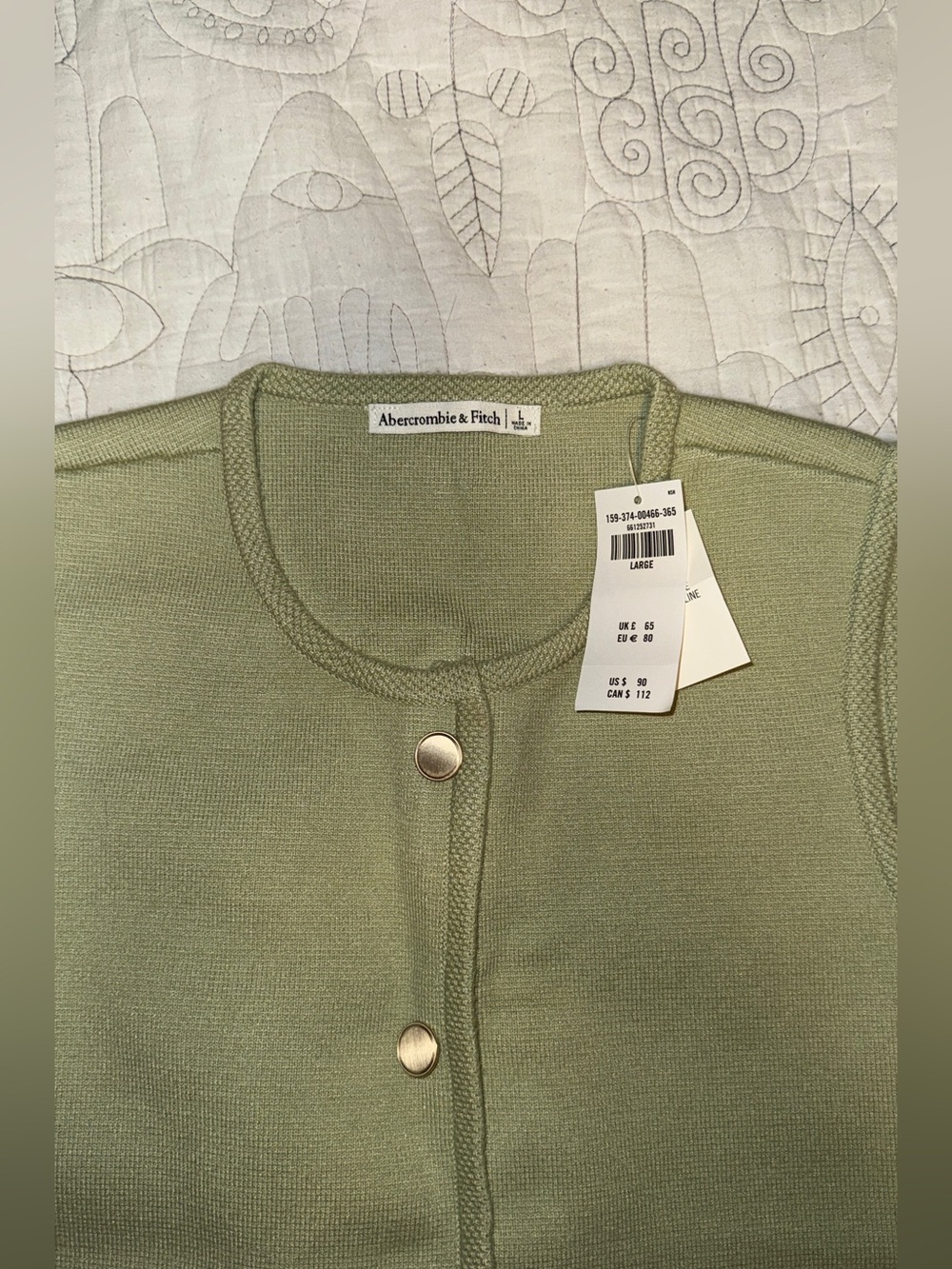 Abercrombie & Fitch The A&F Mara Mini Sweater Dress L (Green) NWT - Picture 7 of 9